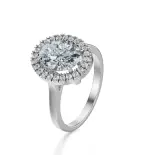 Pierścionek z owalnym diamentem białe złoto SBPZ_005 Pierścionek z owalnym diamentem białe złoto SBPZ_005